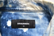 中古 DSQUARED2 Dan Jean Jacket Denim Blue ブリーチ,ダメージ加工 Size52 Made in ITALY (S74AM0884 S30342)_画像9