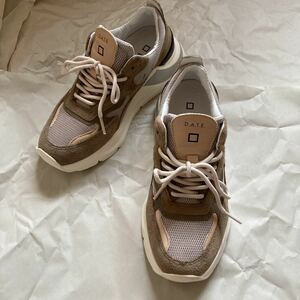  regular goods D.A.T.E Date sneakers FUGA Sand size 36 box equipped 