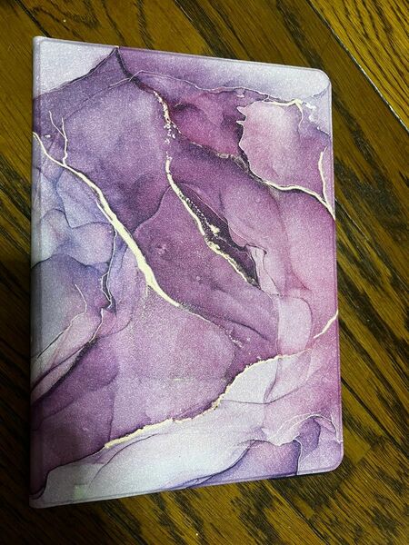 iPad mini ケース　Apple 大理石　紫