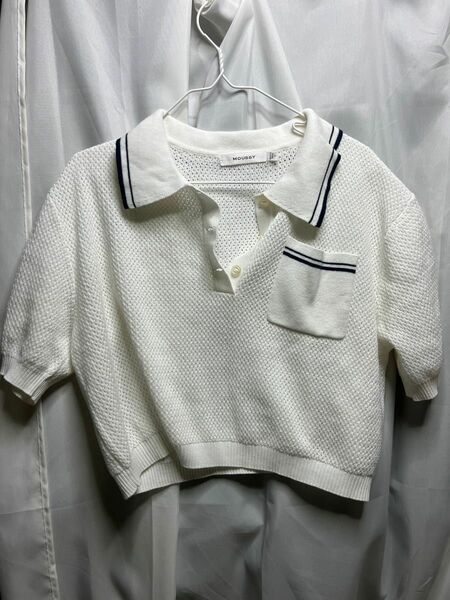 半袖 半袖シャツ ニットシャツ　moussy