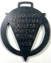 YOKOHAMA COMMERCIAL COLLEGE ATHLETIC MEETING 参加章（横浜商業専門学校?/現 横浜市立大学?/メダル/徽章/1928年/昭和3年/レトロ/JUNK）_画像2