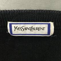 050929　244400　YVES SAINT LAURENT　イブサンローラン　カーディガン　羽織り　メンズ　Lサイズ　冬服　ブラック_画像6