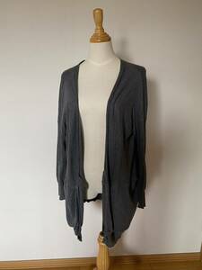  beautiful goods * Sunao Kuwahara cotton knitted cardigan gown cardigan * gray 