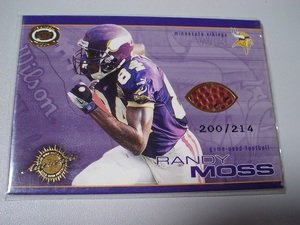 Randy Moss 2001 Pacific Dynagon nfl Game used ball #13 (200/214)