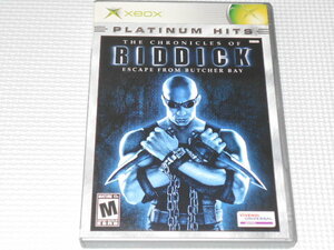 xbox★THE CHRONICLES OF RIDDICK ESCAPE FROM BUTCHER BAY 海外版 北米版★箱付・説明書付・ソフト付