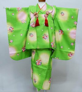  "Семь, пять, три" три лет женщина . кимоно hifu предмет комплект 100 цветок ..3 лет 3 лет три лет девочка праздничная одежда новый товар ( АО ) дешево рисовое поле магазин NO39364