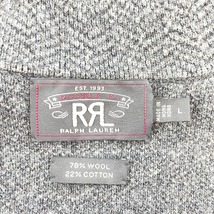 RRL ダブルアールエル ブラック ニット カーディガン ブラック／グレー L カーディガン ウール メンズ 中古_画像5