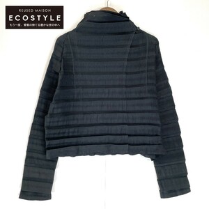 美品/ ISSEY MIYAKE A-POC イッセイミヤケエイポック IM23FJ601 プリーツ 変形 ジャケット 2 ブラック レディース