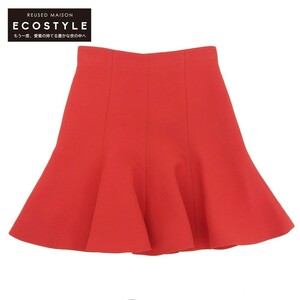  beautiful goods Christian Dior Christian Dior wool × silk flair miniskirt lady's red 38