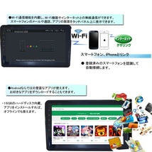 送料無料　１０．１インチ２DIN　ＤＶＤプレーヤー／ナビ／WiFi アンドロイド,スマートフォン,iPhone無線接続, ＣＰＲＭ対応 _画像4