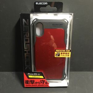  новый товар * включая доставку Elecom iPhone XS/X для 5.8 дюймовый все направления ударная абсорбция кейс ZEROSHOCK PM-A18BZERORD красный обычная цена 4.2 тысяч иен A1920 A2097 A1865
