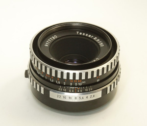 ドイツ製 Carl Zeiss Jena Tessar 2.8/50 ゼブラ M42 826N-730 絞込レバー 銀文字 後期 70年代