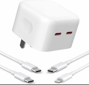 USB C 充電器 35W 2ポートPD 3.0 iPhone 急速充電器 Type C *2 ポート搭載