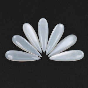  moonstone [ pair Shape kaboshon cut ] together 5PC.37.54ct/ unset jewel [J-66]