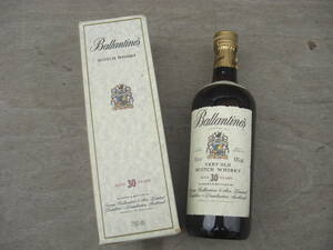 k04 【古酒】未開栓 バランタイン 30年 箱付 Vintage ballantines aged 30 years very old with Box 1980s or 90s 60サイズ