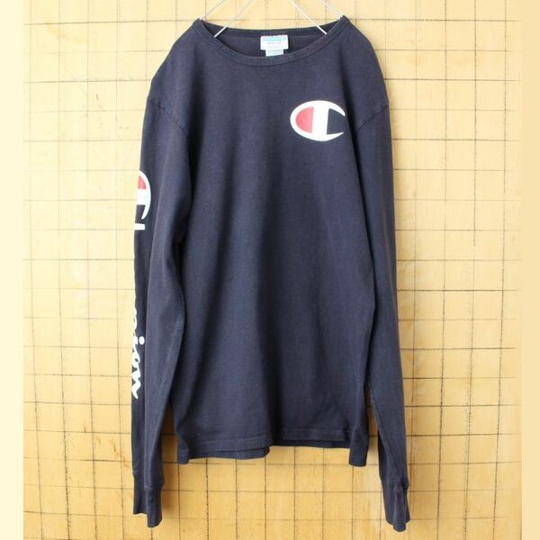 USA championチャンピオン長袖Tシャツ ロンTネイビー M aw92