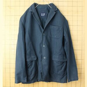 GAP ギャップ リネン テーラード ジャケット ネイビー メンズM aw205