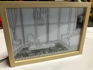 光る絵 装飾画 灯光画 LED発光絵画 壁掛け インテリア飾り　USB給電