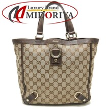 GUCCI グッチ 130739 トートバッグ アビー GGキャンバス ブラウン/250928【中古】_画像1