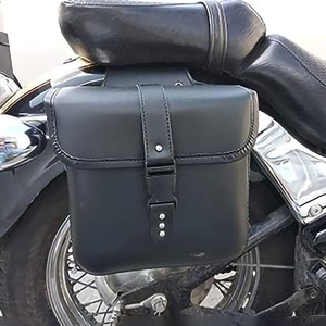 ◆ワイルド感と上品なイメージを演出◆ サイドバッグ 2個セット ヨーロピアン アメリカン オートバイ アクセサリー PUレザー ブラック