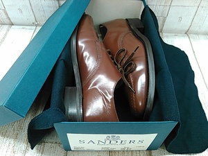 Hd5781-194♪【80】SANDERS 8950T Gibson Shoe ブラウン US9.1/2