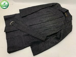 [Y-8544]ANNE KLEIN Anne Klein ribbon attaching black group liner attaching medium coat jacket size 9 present condition goods [ thousand jpy market ]