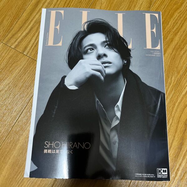 ELLE JAPON 11月号特別版表紙　平野紫耀　未読　最終値下げしました。