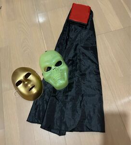 お面 マスク　ハロウィン　コスプレ　仮装　マント