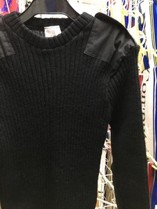UK製 ウーリープーリー ウール コマンドセーター コンバット ミリタリー 丸首 黒 40 M