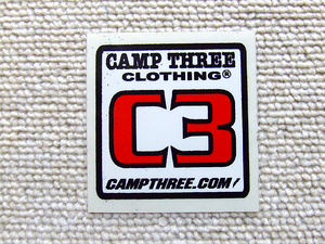 ■ CAMP THREE CLOTHING / キャンプスリー ステッカー [63mm x 65mm] デカール ■レア品♪