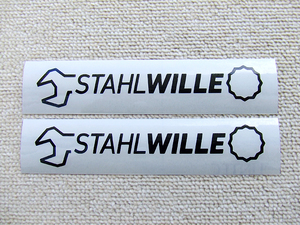 ■ STAHLWILLE / スタビレー 切り文字 ステッカー 黒つや無し [159mm x 29.4mm] TOOL 工具 ■2枚セット