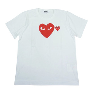 PLAY COMME des GARCONS プレイコムデギャルソン AZ-T091 ハートプリント ハートワッペン Tシャツ カットソー L【極上美品】【中古】