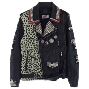 HYSTERIC GLAMOUR Hysteric Glamour 17AW 06173LB02 THE CRAMPS CR/STUDS&PATCH remake double rider's jacket [ used ]