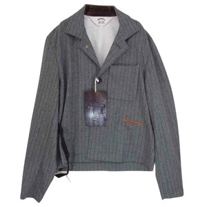 SUNSEA サンシー 19AW 19A31 PENCIL STRIPE JACKET ウール ペンシル ストライプ ジャケット グレー系 2【新古品】【未使用】【中古】