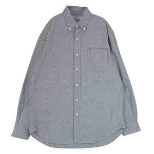 HOLLYWOOD RANCH MARKET Hollywood Ranch Market 700083-891 H Logo button down cotton long sleeve shirt gray series 4[ used ]