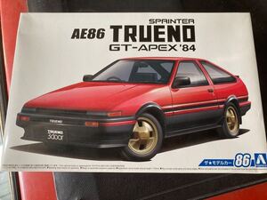 プラモデル アオシマ 1/24 トヨタ AE86 スプリンタートレノ GT-APEX ‘84 ザ・モデルカー No.86