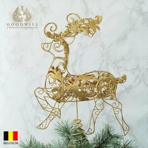  Christmas tree decoration ornament Belgium GOODWILLgdo Will tree top tops ta- reindeer 36cm[MO93028]