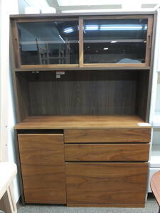 * ultimate beautiful goods *MUJI Muji Ryohin wooden cupboard kitchen board cupboard range stand width 120cm walnut material direct taking possible Aichi prefecture Nagoya city 