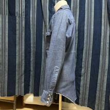 60s sears roebucks vat dyed denim western shirt 60年代 シアーズ ウエスタン シャツ usa製 アメリカ製 デニムシャツ バットダイ_画像4