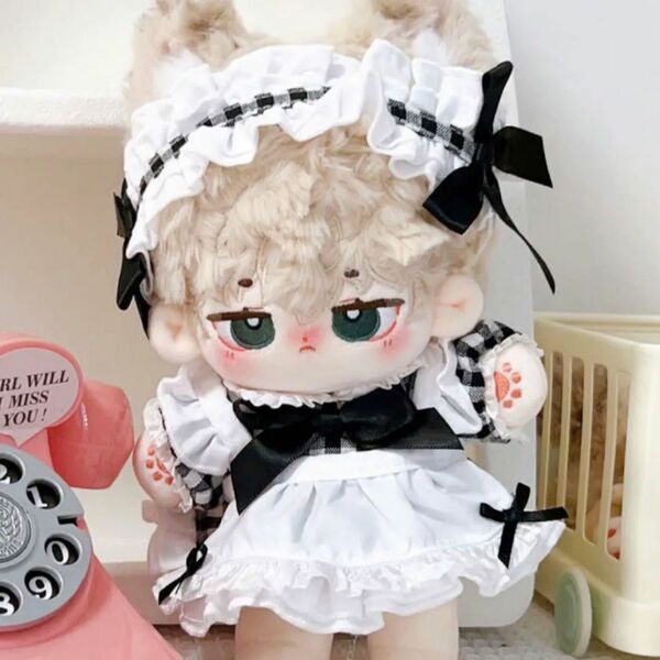 ぬいぐるみ服20cm メイド服 着ぐるみ ぬい服 着せ替えぬいぐるみ