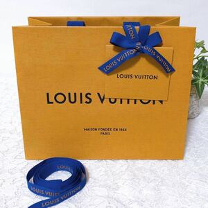 ルイヴィトン「LOUIS VUITTON」ショッパー メッセージカード・リボン150cm付き 現行 (2979) 正規品 ブランド紙袋 ショップ袋 ラッピング