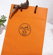 エルメス 「HERMES」ショッパー (3005) 正規品 紙袋 ショップ袋 ブランド紙袋 ショップバッグ 小物箱サイズ 15×21.5×7cm 折らずに配送_画像9