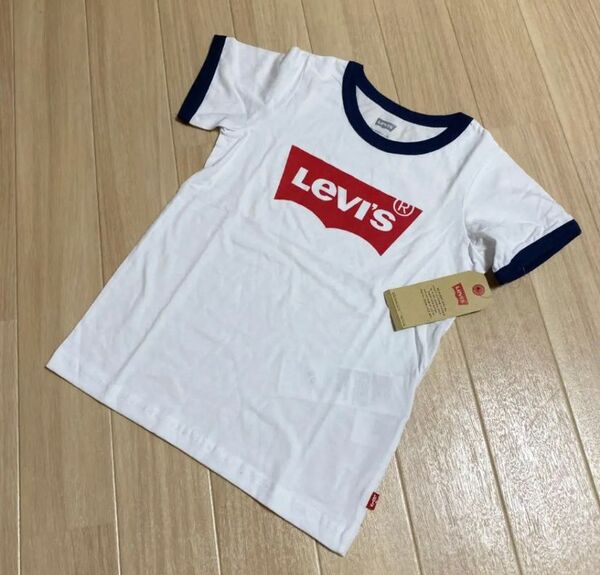 【Levi's】リーバイス(R)キッズ リーバイス バッドウィングロゴ リンガーTシャツ WHITE