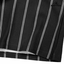 319032-90 Bernings sho Tシャツ Vネック ダブルストライプ シンプル 半袖 mens メンズ(ブラック黒) きれいめ カジュアル XL_画像6