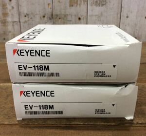 ●【AH-01864】未使用品 KEYENCE キーエンス 2線式近接センサ シールドタイプ 2個セット EV-118M