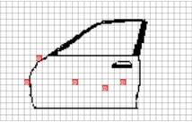 ホンダ アクティトラック HA4 HA3 左ドア 助手席ドア 白 タフタホワイト NH578 [101676]_画像6