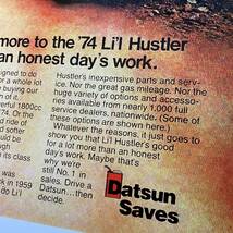 ポスター★「1974 日産・ダットサントラック 620」ダットラ 北米版広告ポスター★Datsun Lil Hustler_画像4