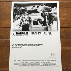 US版ポスター『ストレンジャー・ザン・パラダイス』（Stranger Than Paradise）★ジム・ジャームッシュ/ソニック・ユース