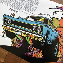 ポスター★1968 プリマス・ロードランナー★Plymouth Road Runner★カートゥーンポスター★Mopar/モパー/世田谷ベース_画像6