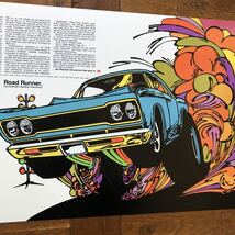 ポスター★1968 プリマス・ロードランナー★Plymouth Road Runner★カートゥーンポスター★Mopar/モパー/世田谷ベース_画像3